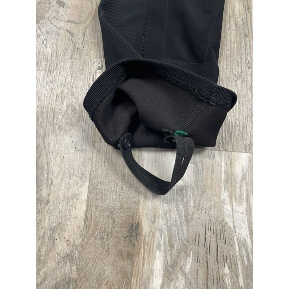 Kerrits Ribbed Microcord Riding Tight Leggings Medium Black Knee Patch Stirrups - Picture 5 of 5